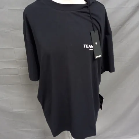 REPRESENT TEAM 247 OVERSIZED SOFT COTTON TSHIRT IN BLACK SIZE M