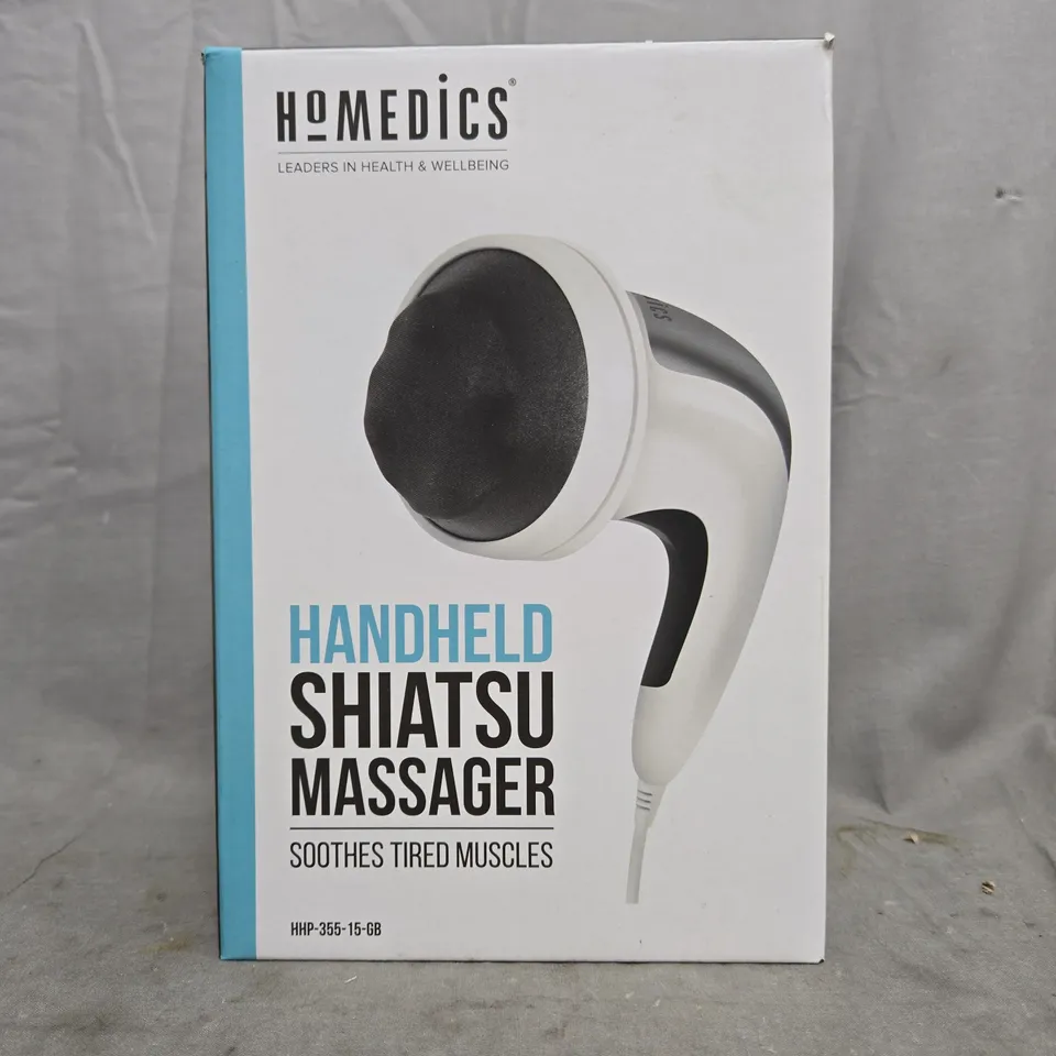 BOXED HOMEDICS HANDHELD SHIATSU MASSAGER HHP-355-15-GB
