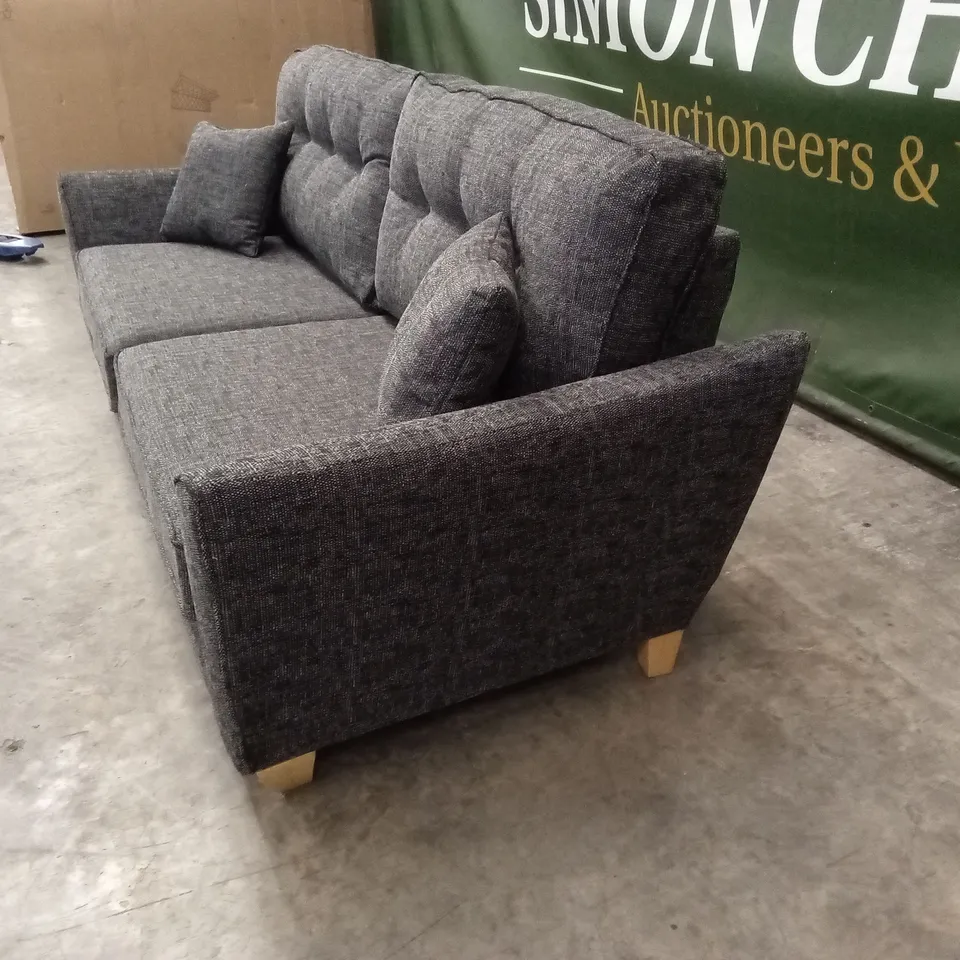 HALSTOW 3 SEATER FABRIC SOFA - CHARCOAL RRP £749