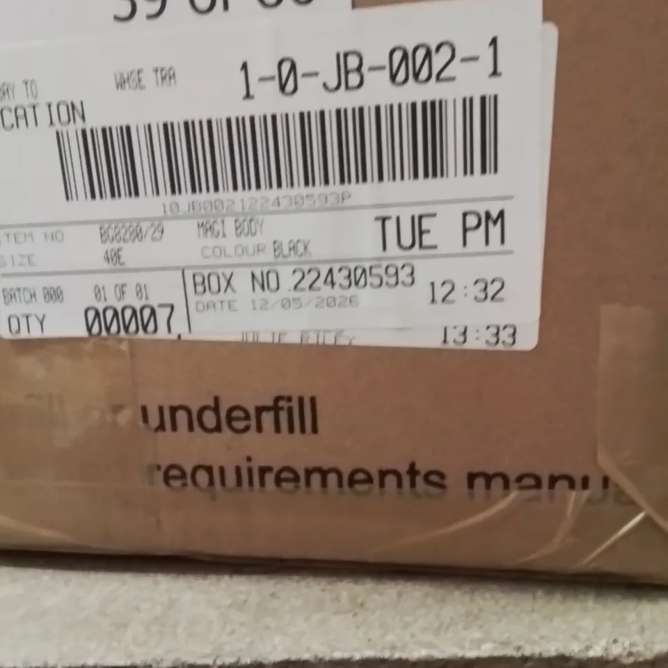 BOXED BRAND NEW APPROXIMATELY 7 MAGISCULPT BLACK BODYSUIT SIZE 40E