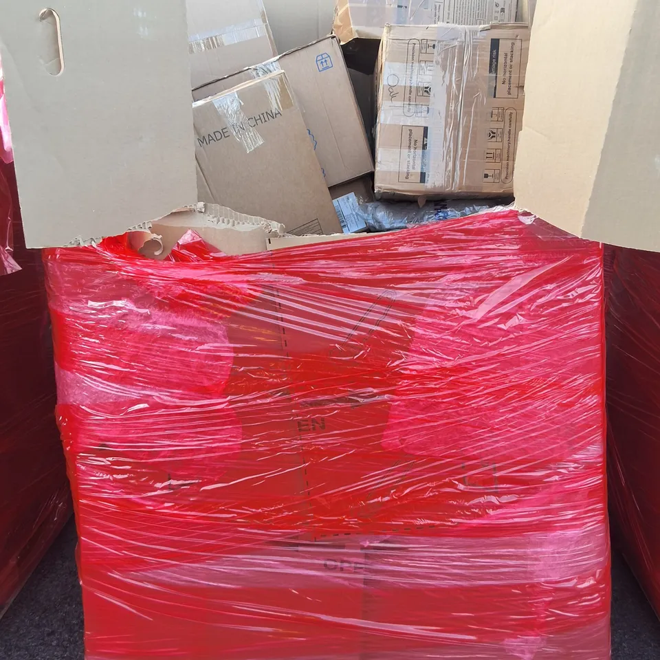 PALLET OF ASSORTED HOUSEHOLD ITEMS TO INCLUDE OVERBED TABLE,ELECTRIC COOK TOP AND SMART AIR PURIFIER 