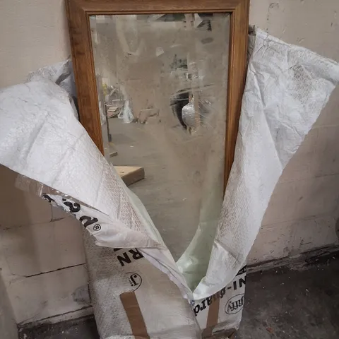 RECTANGULAR WOODEN FRAME MIRROR 48×118×3CM