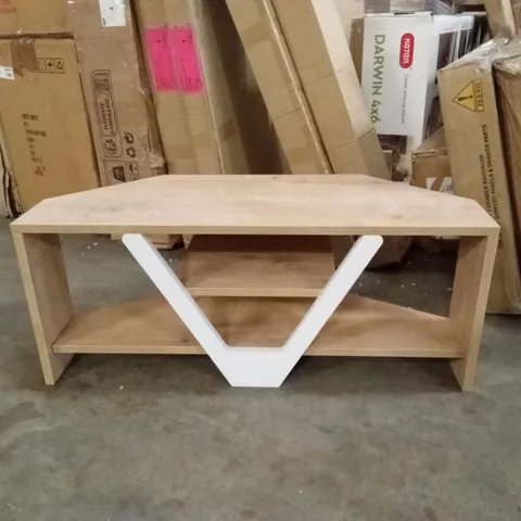 SMALL TV UNIT - NATURAL/WHITE