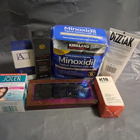 APPROXIMATELY 20 ASSORTED HEALTH AND BEAUTY PRODUCTS TO INCLUDE; JOLEN, K18, ARKADAS