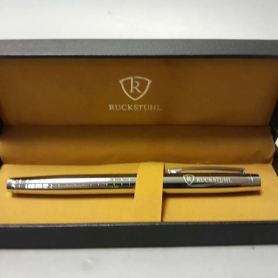 RUCKSTUHL STAINLESS STEEL LUXURY PEN IN GIFT BOX – HAND ASSEMBLED