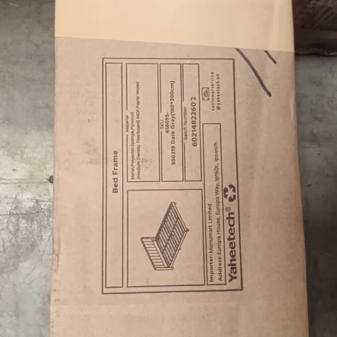 BOXED YAHEETECH BEDFRAME - DARK GREY ( 2 BOXES )