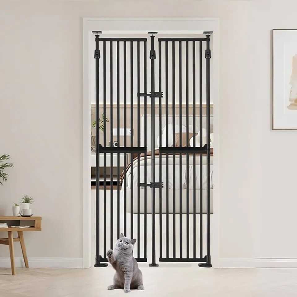 BOXED UNIVERSE HOME INC. CAT GATE PLUS WITH TOP EXTENSION - BLACK (1 BOX)