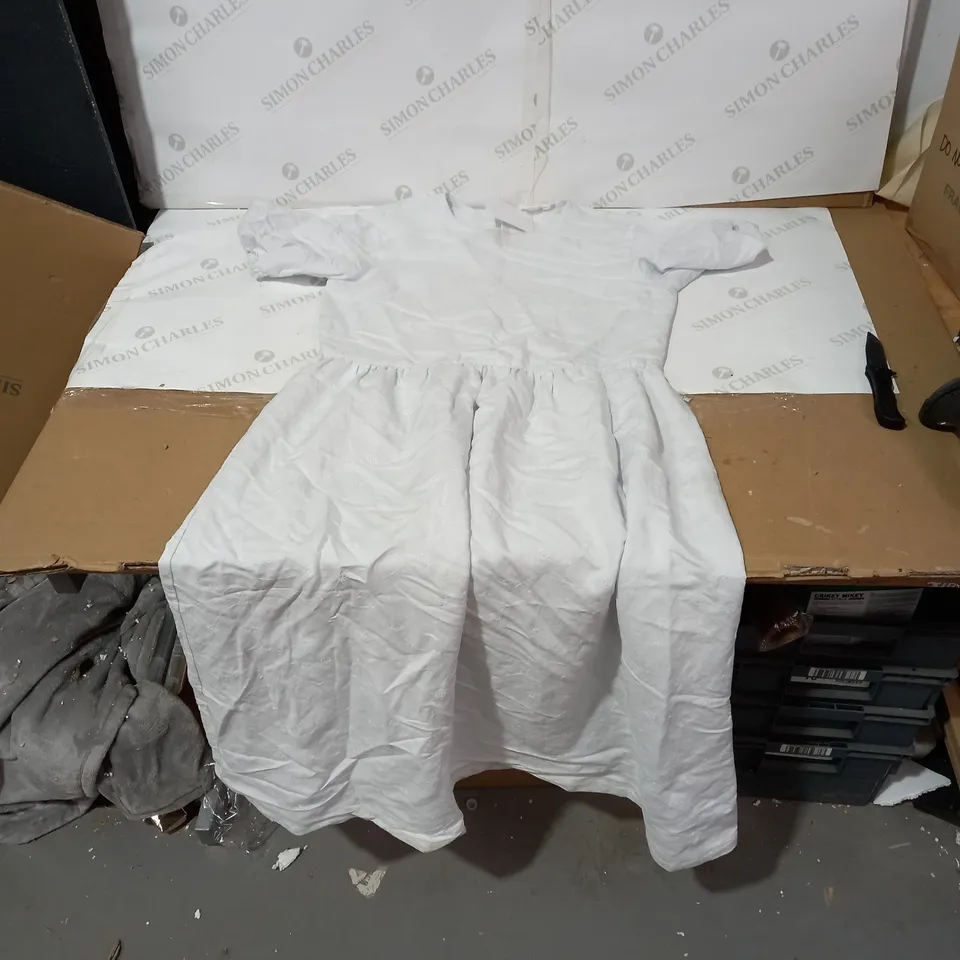 FLORENCE DRESS WHITE UK 10