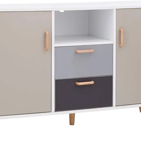 BRAND NEW BOXED GFW DELTA LARGE SIDEBOARD - WHITE+GREY MULTI (2 BOXES)