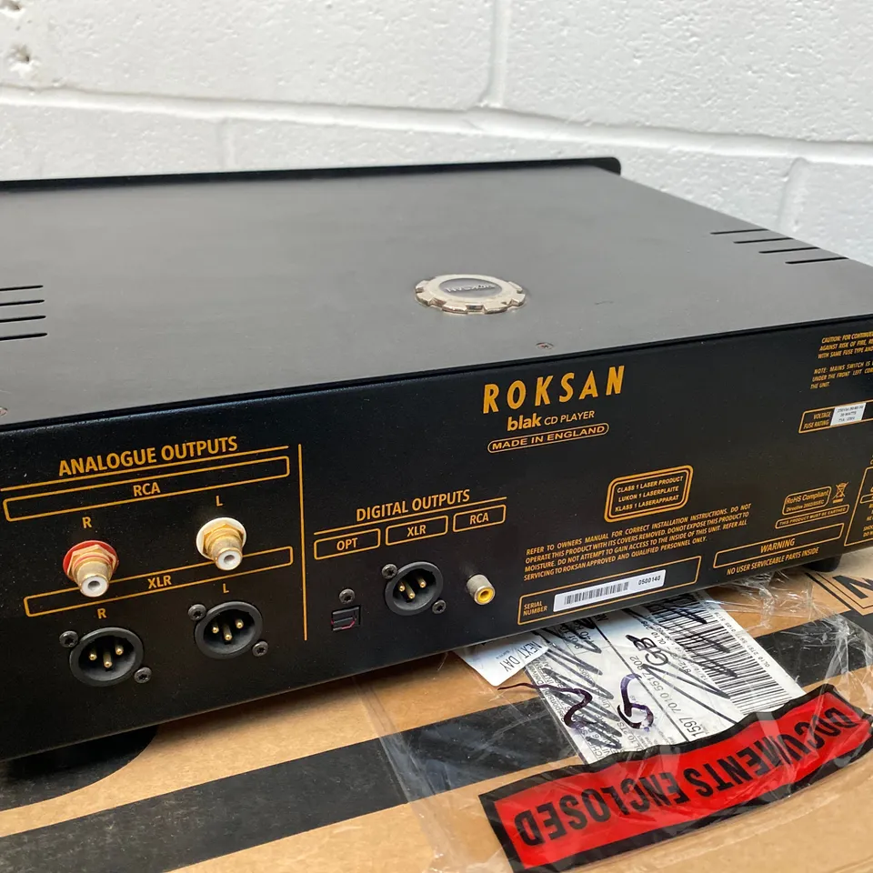 BOXED ROKSAN BLAK CD PLAYER 