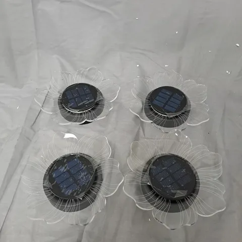 SOLAR FLOWER GARDEN LIGHTS 4-PACK