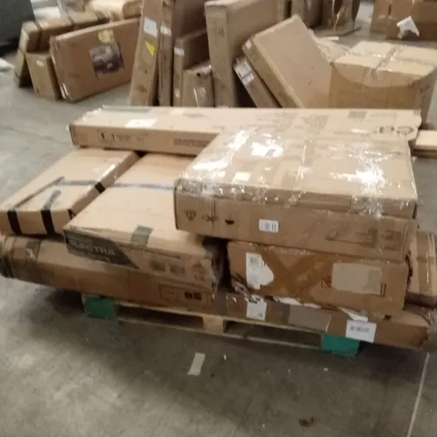 PALLET OF ASSORTED INCOMPLETE DESIGNER FURNITURE PARTS AND PIECES