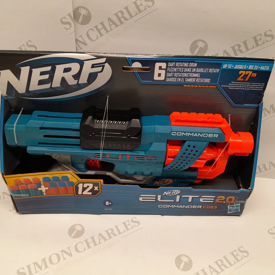 BRAND NEW BOXED NERF ELITE 2.0 COMMANDER RD-6 WITH 6 DART ROTATING DRUM