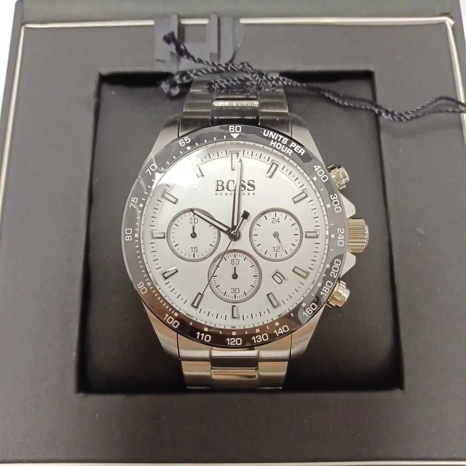 BOSS HERO WHITE CHRONOGRAPH DIAL WATCH RRP £379