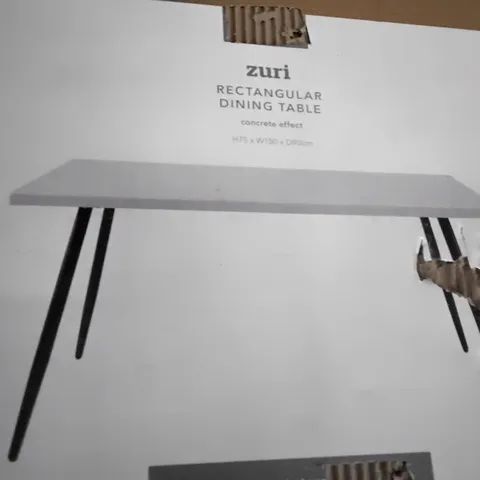 BOXED ZURI RECTANGULAR DINING TABLE (1 BOX)