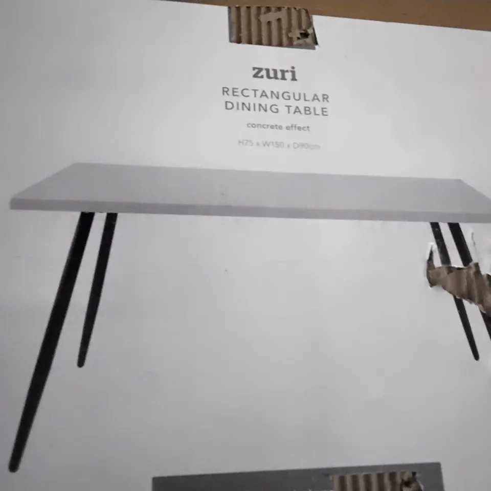 BOXED ZURI RECTANGULAR DINING TABLE (1 BOX)