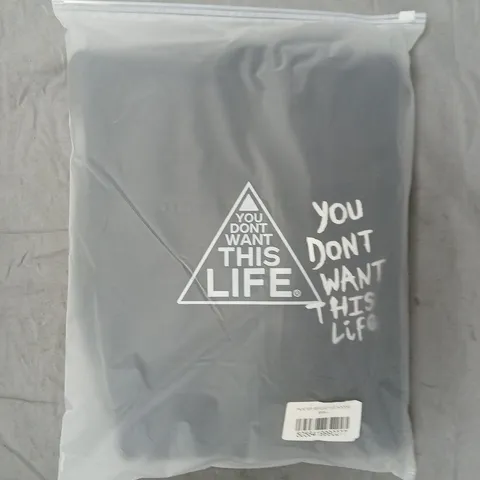 BOX OF APPROXIMATELY 10 YOU DON'T WANT THIS LIFE REFLECTIVE PAINTER HOODIES IN BLACK - SIZE SMALL