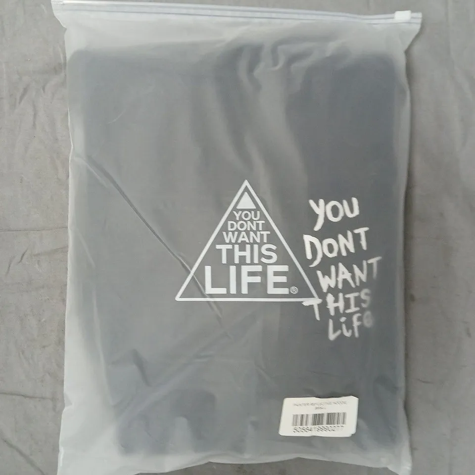 BOX OF APPROXIMATELY 10 YOU DON'T WANT THIS LIFE REFLECTIVE PAINTER HOODIES IN BLACK - SIZE SMALL