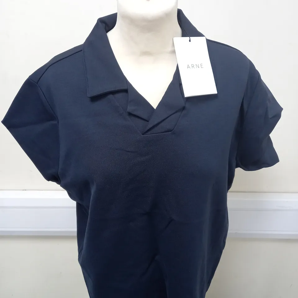 ARNE LUXE REVERE COLLAR POLO SHIRT SIZE M