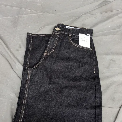 BERSHKA WOMEN'S DARK DENIM JEANS, UK 10 (EU 38)