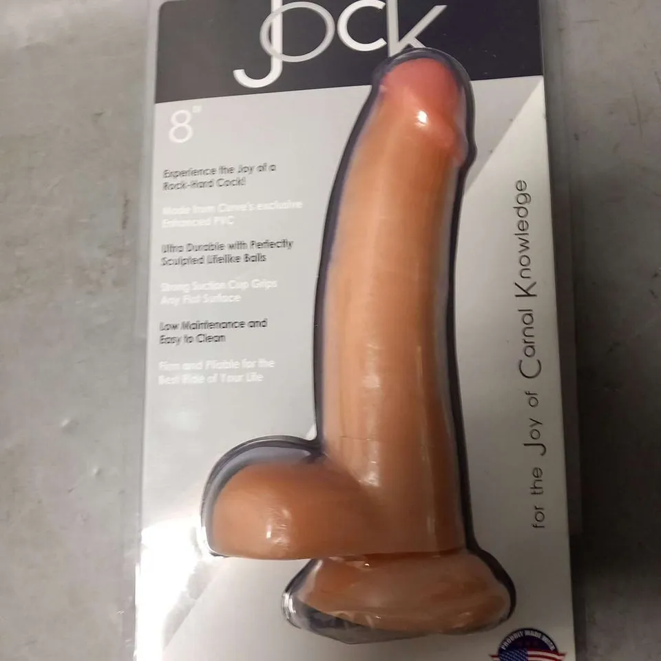 BOXED JOCK 8" DILDO WITH BALLS 