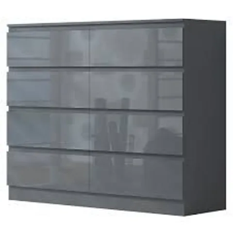 BOXED STORA 8 DRAWER GREY GLOSS BOX 2 (1 BOX)