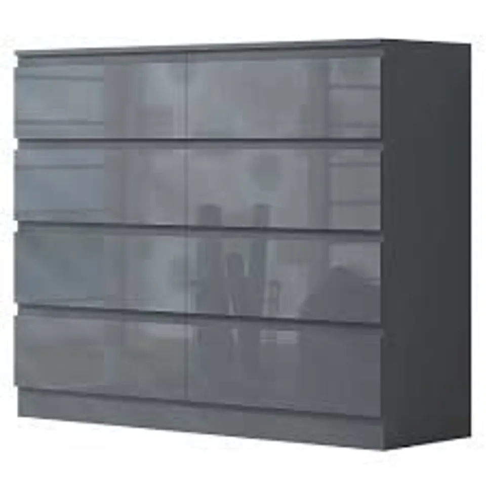 BOXED STORA 8 DRAWER GREY GLOSS BOX 2 (1 BOX)