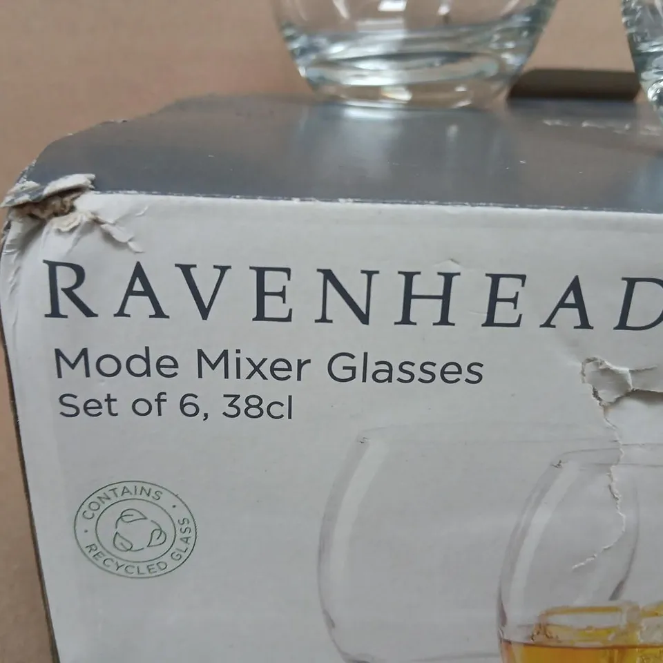 RAVENHEAD MODE MIXER GLASSES – SET OF 6, 38CL