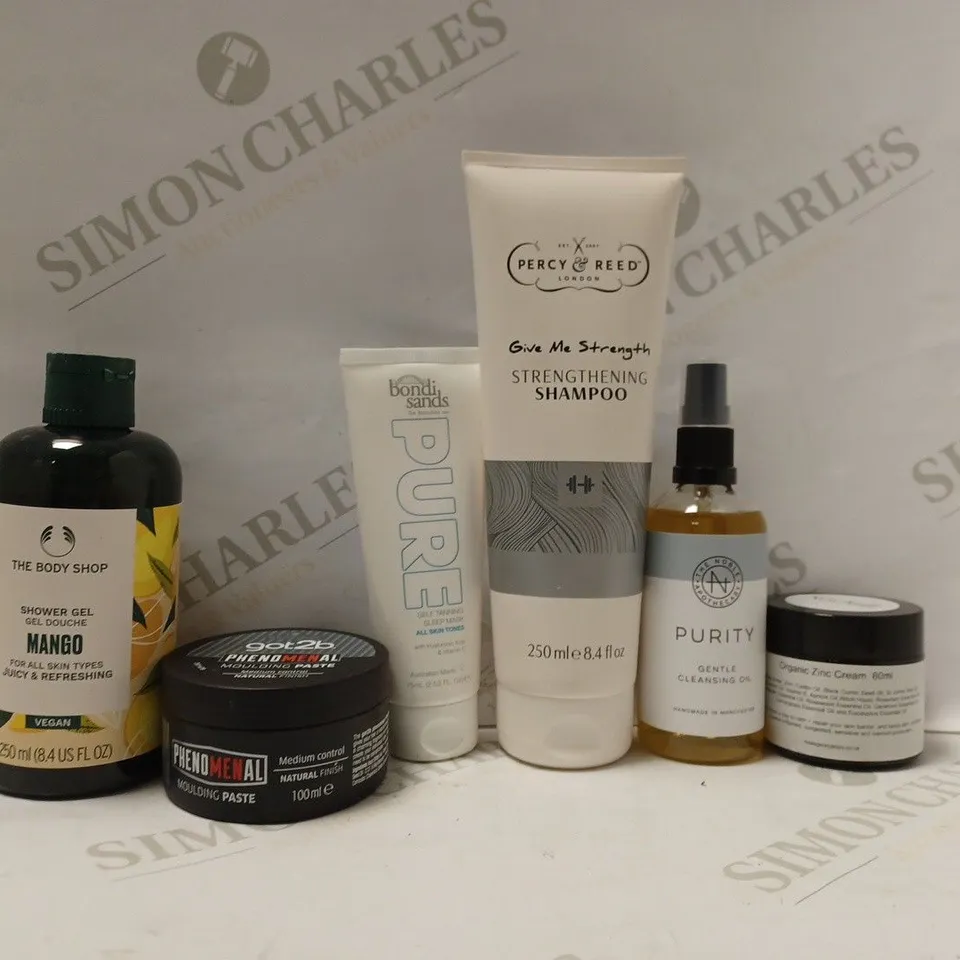 BOX OF APPROX 20 ASSORTED HEALTH AND BEAUTY ITEMS TO INCLUDE - GOT2B PHENO MENAL MOUDLING PASTE - THE BODY SHOP SHOWER GEL MANGO - NEW AGE ZINC CREAM ECT 