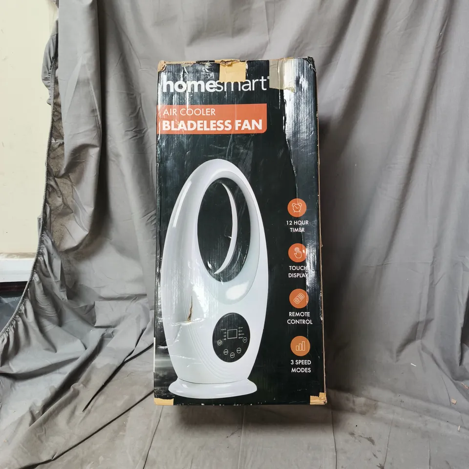 HOMESMART BLADELESS FAN / AIR COOLER – WHITE, BOXED 