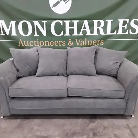 QUALITY DESIGNER 2 SEATER SOFA - GREY FABRIC