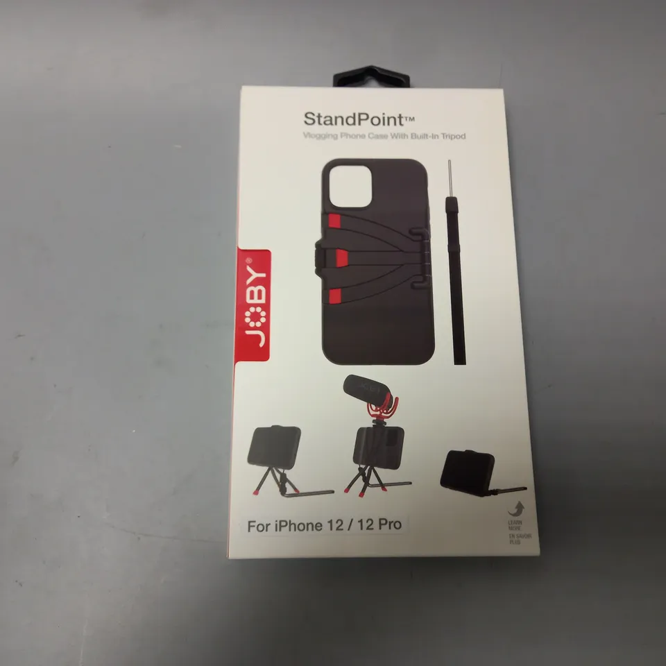APPROXIMATELY 20 JOBY STANDPOINT VLOGGING PHOME CASE WITH BUILT-IN TRIPOD FOR IPHONE 12/12 PRO