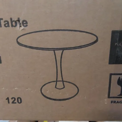 BOXED 90CM L X 90CM W DINING TABLE - BLACK (1 BOX)