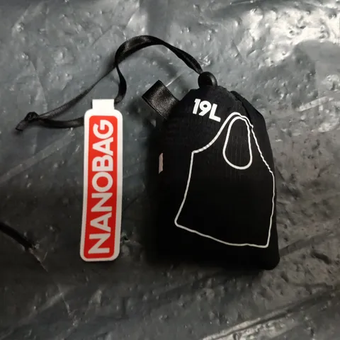 NANOBAG STANDARD ULTRALIGHT REUSABLE TOTE BAG IN BLACK - 19L