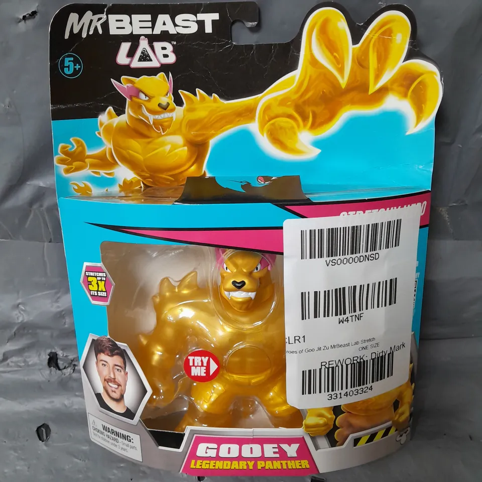 BOXED HEROES OF GOO JIT ZU MRBEAST LAB STRETCHY HERO HYPERCHARGED PANTHER FIGURE