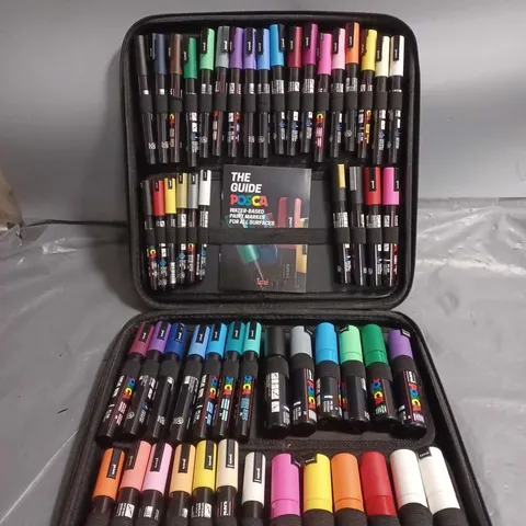 CASED POSCA SET OF 53 WATER BASED PAINT MARKERS 