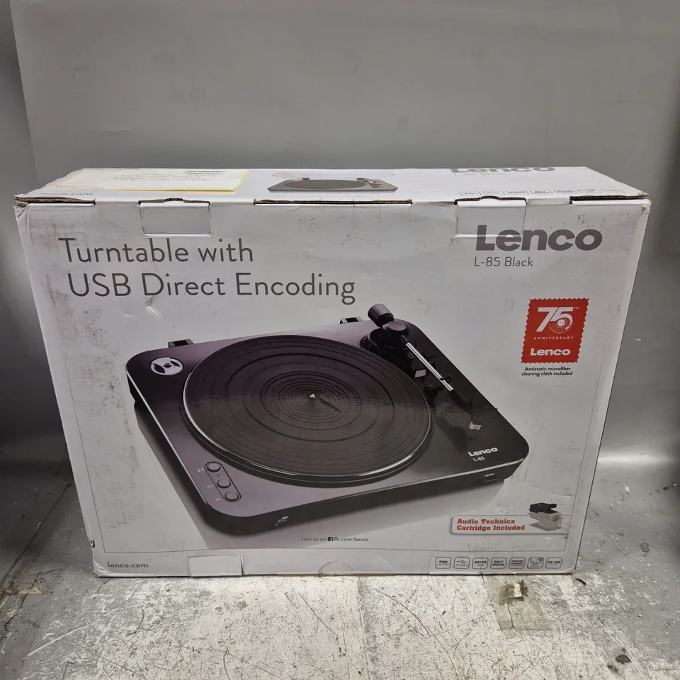 LENCO L-85 TURNTABLE IN BLACK