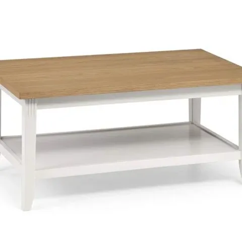 BOXED CONKLIN COFFEE TABLE - IVORY/OAK (1 BOX)