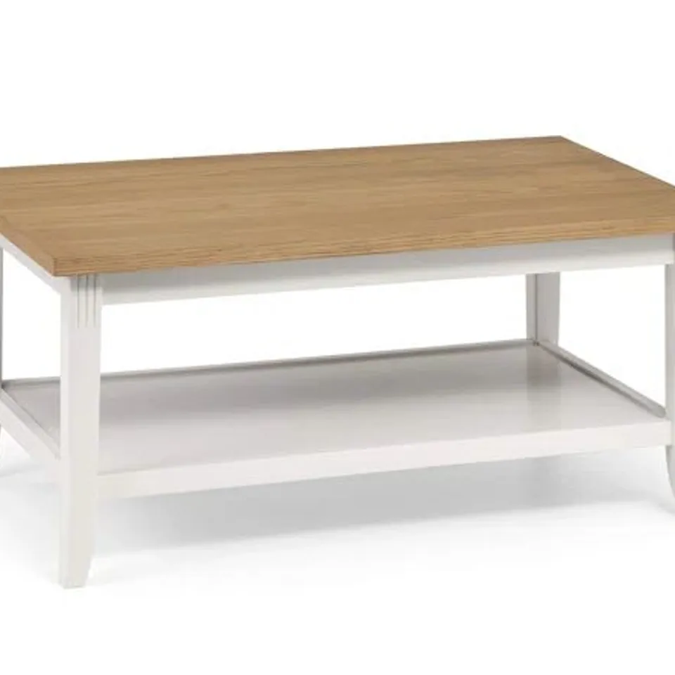 BOXED CONKLIN COFFEE TABLE - IVORY/OAK (1 BOX)