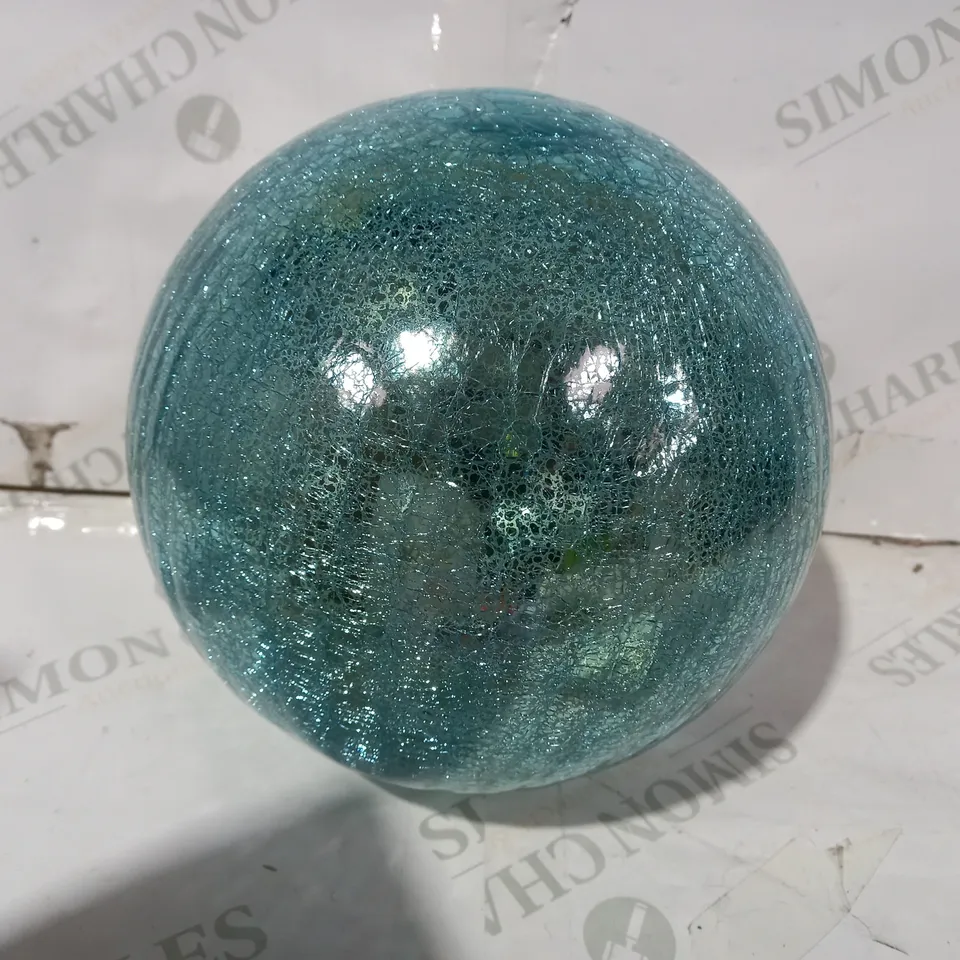 OUTLET MR CHRISTMAS 8" GLASS CRACKLE SPHERE WITH ROTATING LIGHT