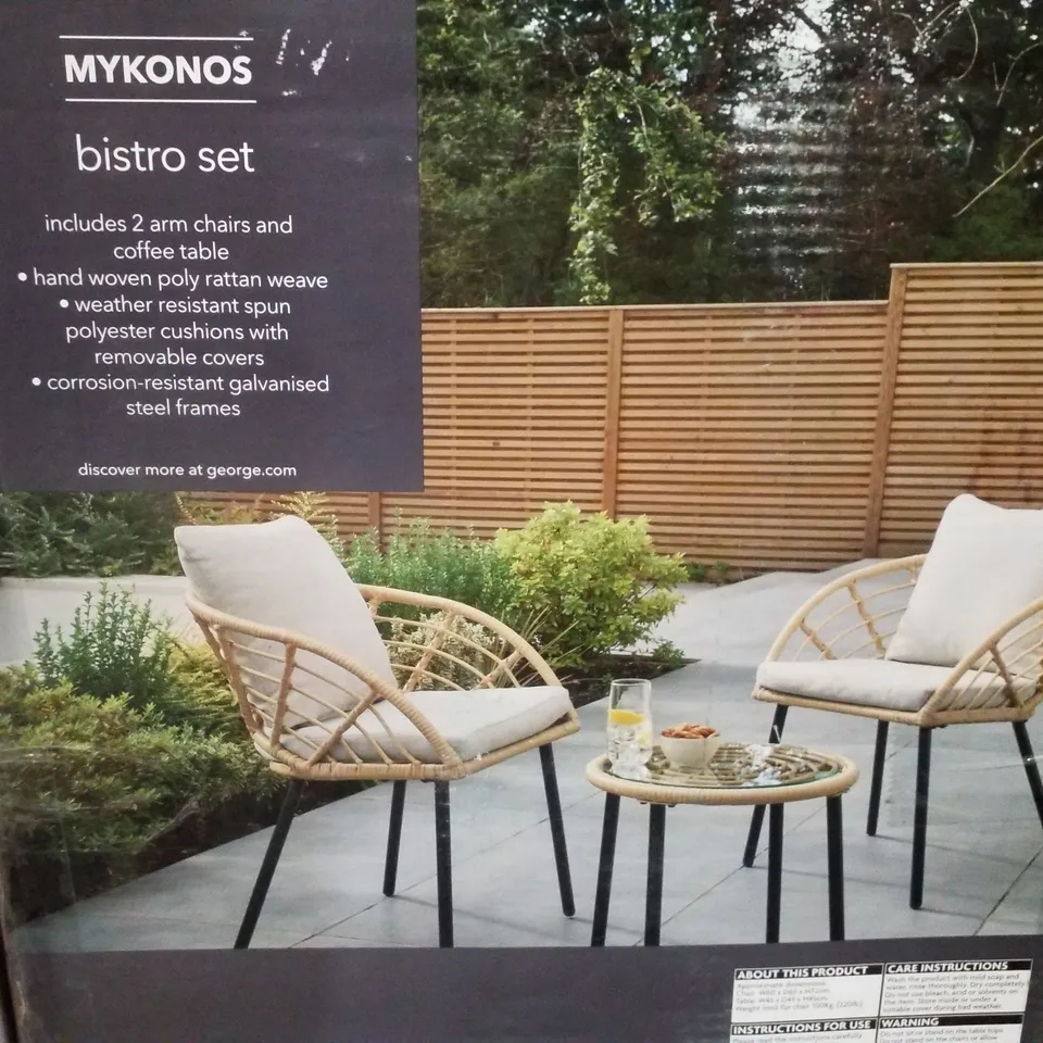 BOXED MYKONOS BISTRO SET