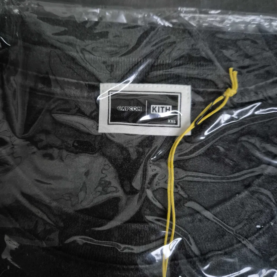 BAGGED KITH CAPCOM CHUN LI VINTAGE JONES TEE – BLACK, XXL