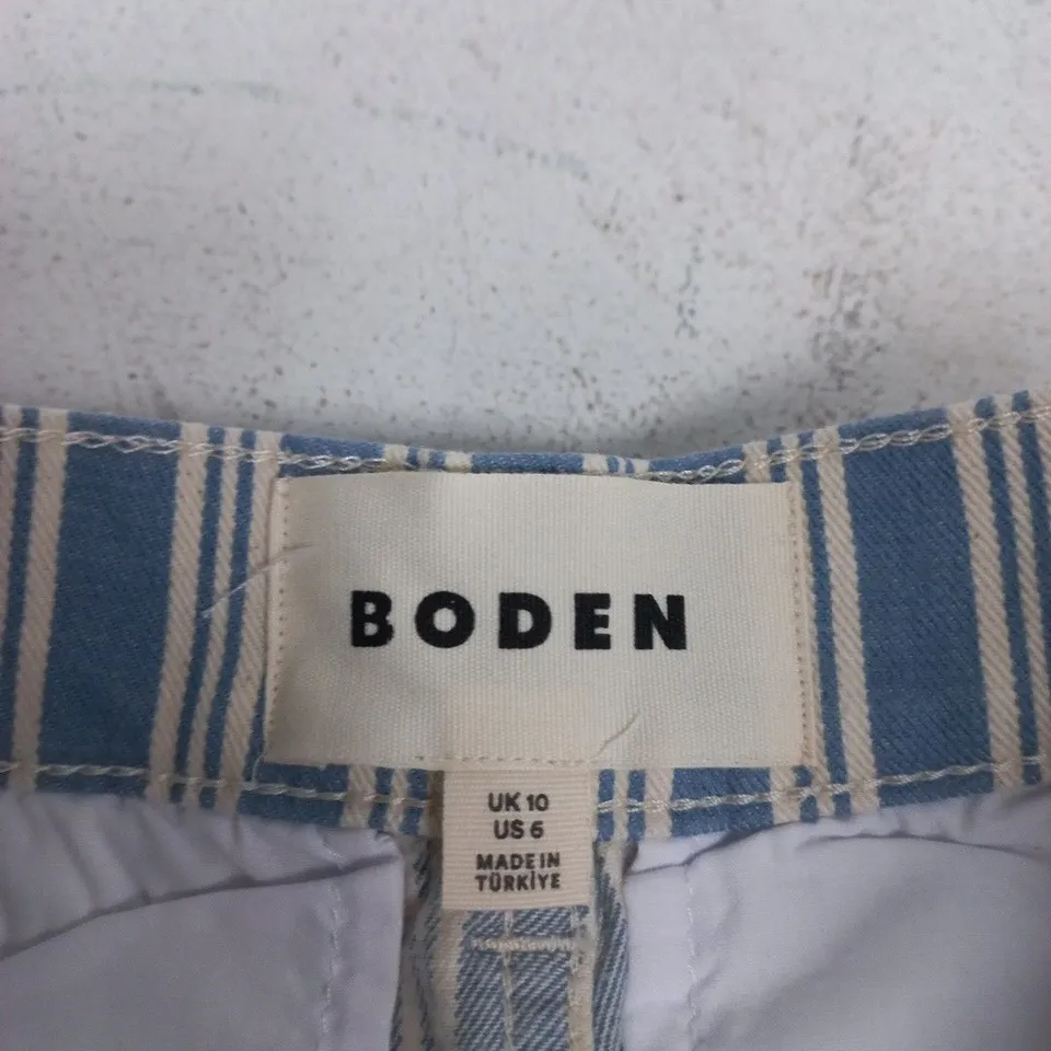 BODEN STRIPED SHORTS, UK 10 (US 6) – MADE IN TURKEY