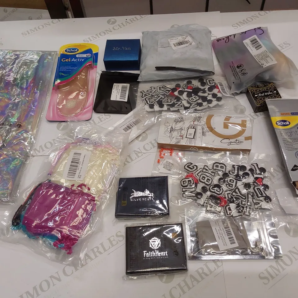 17 BRAND NEW ITEMS TO INCLUDE: GEL ACTIV EVERYDAY HEELS, MR VAN, FAITHHEART, SCHOLL FLIGHT SOCKS