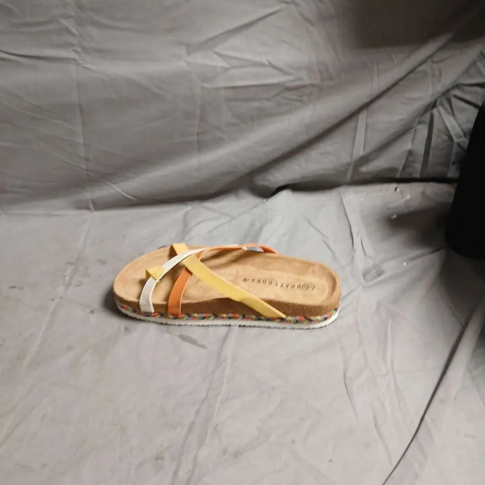 BRAKEBURN WOMEN'S STRAPPY MULTICOLOURED SANDALS - SIZE UK 4