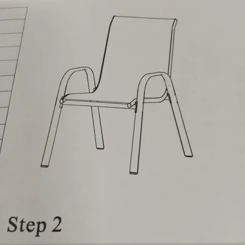 BOXED SET OF 2 GARDEN CHAIRS (1 BOX)