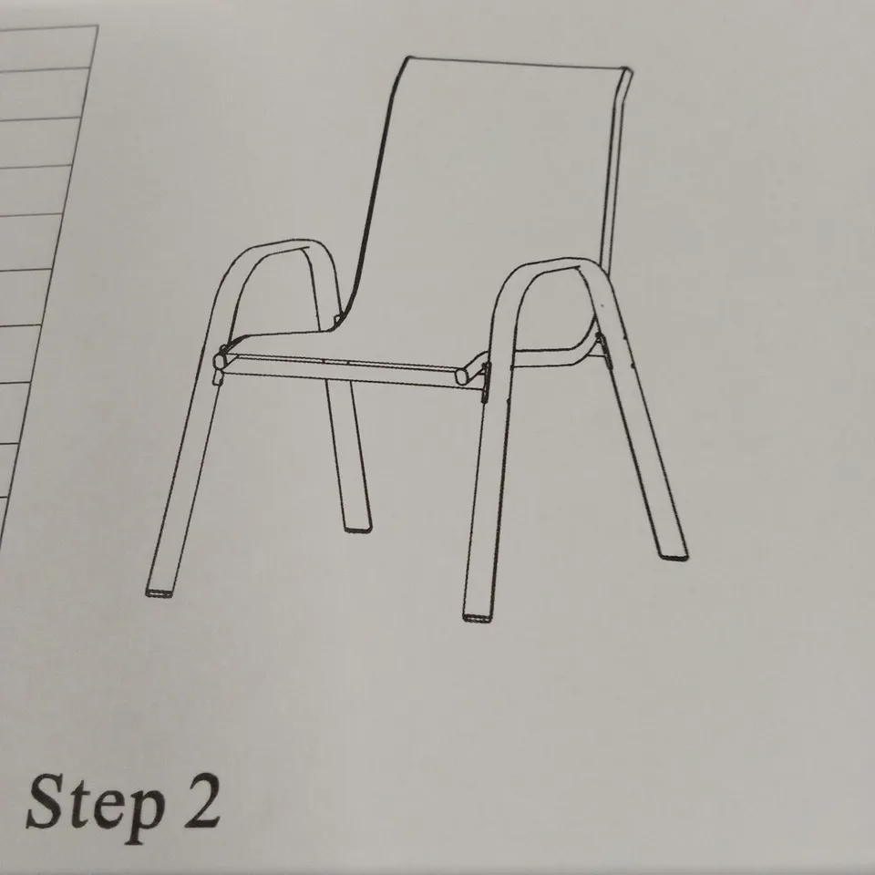 BOXED SET OF 2 GARDEN CHAIRS (1 BOX)