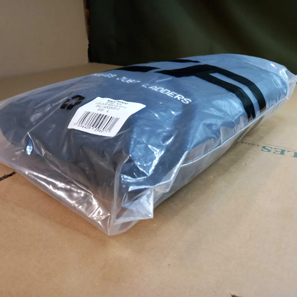 PACKAGED BLACK & WHITE SLOGAN HOODIE - LARGE