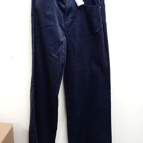 M&S WIDE HIGH RISE PANTS IN NAVY - SIZE 14