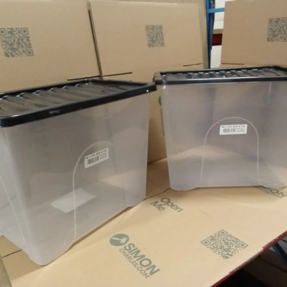 2 x 80L PLASTIC STORAGE BOXES